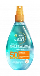 Garnier Ambre Solaire Солнечная вода прозрачный Солнцезащитный Спрей для Лица и Тела SPF 50